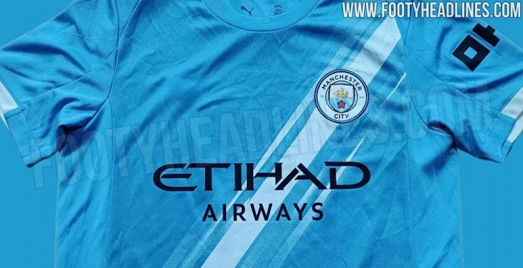 曼城下賽季球衣照曝光：主體天藍(lán)色，白色肩帶紋路點(diǎn)綴